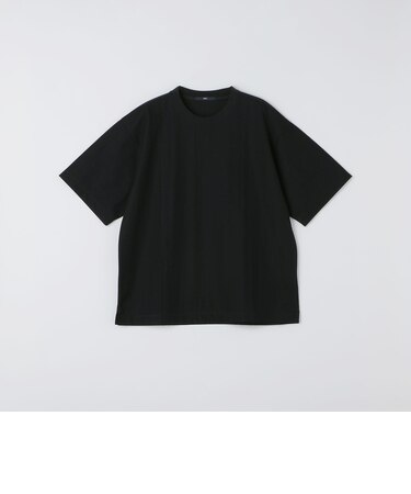 SHIPS:〈接触冷感〉リネン ライク ジャカード ショートスリーブ Tシャツ