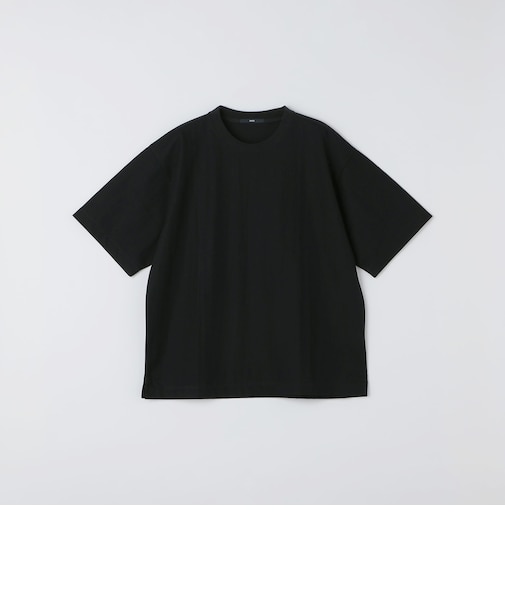 SHIPS:〈接触冷感〉リネン ライク ジャカード ショートスリーブ Tシャツ