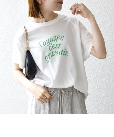 SHIPS any:〈洗濯機可能〉シアー 裏毛 ロゴ TEE