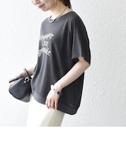SHIPS any:〈洗濯機可能〉シアー 裏毛 ロゴ TEE