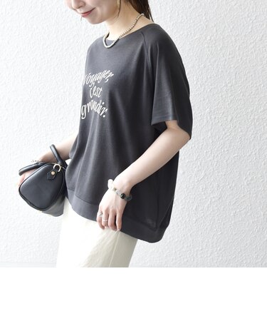 SHIPS any:〈洗濯機可能〉シアー 裏毛 ロゴ TEE