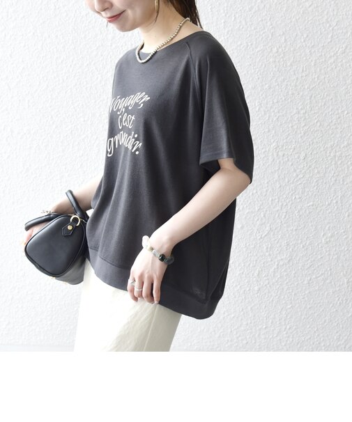 SHIPS any:〈洗濯機可能〉シアー 裏毛 ロゴ TEE