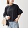SHIPS any:〈洗濯機可能〉フリル スリーブ クルーネック コンパクト TEE