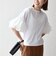 SHIPS any:〈洗濯機可能〉フリル スリーブ クルーネック コンパクト TEE