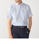 SHIPS:〈接触冷感〉ICE COTTON パナマ ストライプ ボタンダウン 半袖 シャツ
