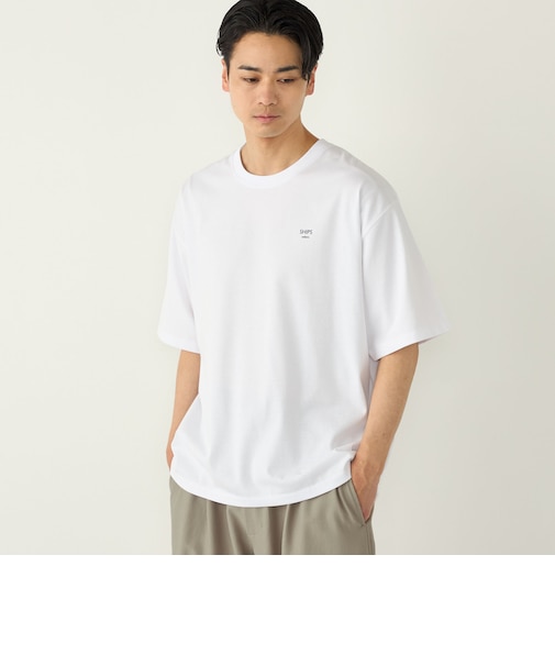 【WEB限定】SHIPS Colors:〈汗染み防止〉タイニーロゴ Tシャツ