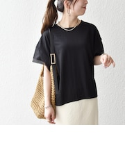 《予約》SHIPS any:〈手洗い可能〉カノコ チュール コンビ ワイド TEE