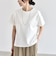 《予約》quaranciel:〈洗濯機可能〉ライト ポンチ バッグ ボタン ショートスリーブ TEE