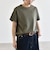 《予約》quaranciel:〈洗濯機可能〉ライト ポンチ バッグ ボタン ショートスリーブ TEE