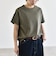 《予約》quaranciel:〈洗濯機可能〉ライト ポンチ バッグ ボタン ショートスリーブ TEE