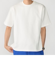 SHIPS: 膨れジャカード ショートスリーブ Tシャツ