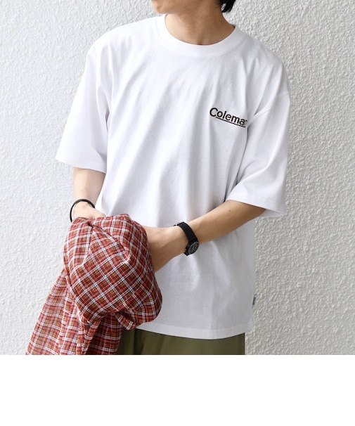 【SHIPS any別注】Coleman: ランタン プリント ロゴ 刺繍 Tシャツ◆