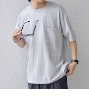 SHIPS any:〈接触冷感/吸水速乾/UVカット/遮熱〉Raylock ダブルフェイス ポケット Tシャツ