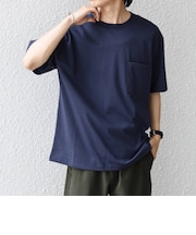 SHIPS any:〈接触冷感/吸水速乾/UVカット/遮熱〉Raylock ダブルフェイス ポケット Tシャツ