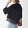 《予約》SHIPS any:〈洗濯機可能〉ジップ レース ヘム ハーフスリーブ TEE