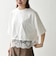 《一部予約》SHIPS any:〈洗濯機可能〉ジップ レース ヘム ハーフスリーブ TEE