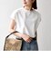 《予約》SHIPS any:〈洗濯機可能〉ジャージー フレンチスリーブ レース TEE