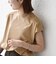 《予約》SHIPS any:〈洗濯機可能〉ジャージー フレンチスリーブ レース TEE