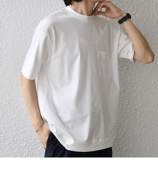 SHIPS any:〈接触冷感/UVカット〉ソフト スムース リラックス ポケット Tシャツ◆