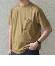 SHIPS any:〈接触冷感/UVカット〉ソフト スムース リラックス ポケット Tシャツ◆