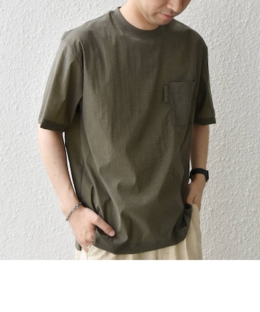 SHIPS any:〈接触冷感/UVカット〉VEILICE リラックス ポケット Tシャツ(セットアップ対応)◆
