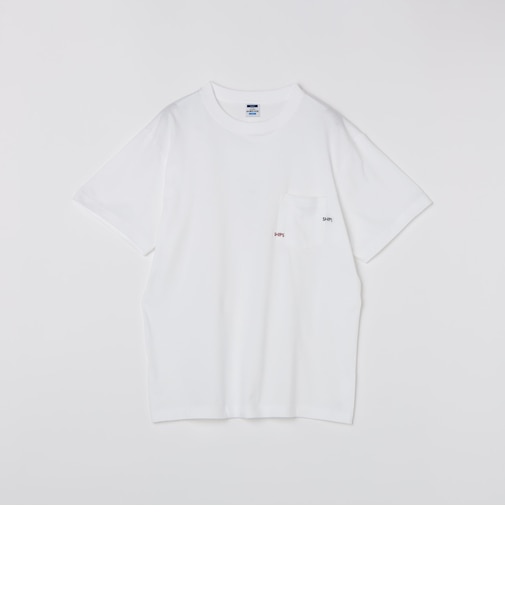 【WEB限定】SHIPS: WマイクロSHIPSロゴ ポケット Tシャツ