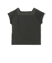 SHIPS Primary Navy Label: コットン スクエア ネック プルオーバー
