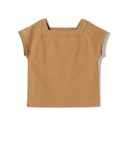 SHIPS Primary Navy Label: コットン スクエア ネック プルオーバー