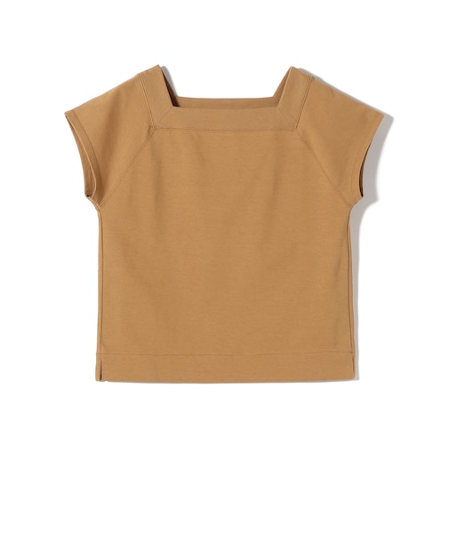 SHIPS Primary Navy Label: コットン スクエア ネック プルオーバー