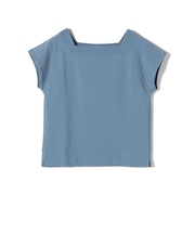 SHIPS Primary Navy Label: コットン スクエア ネック プルオーバー