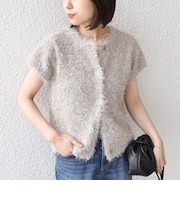 《予約》SHIPS Colors:〈手洗い可能〉フェザー クルーネック 2WAY ニット◆