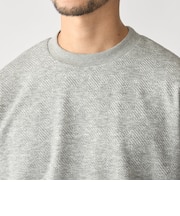 SHIPS: ハウンドトゥース 膨れ ジャカード ショートスリーブ Tシャツ