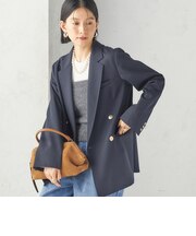《予約》ウール ギャバジン ダブル ブレステッド ブレザー