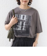 《予約》【SHIPS別注】81BRANCA: 5分袖 ロゴ・フォト TEE