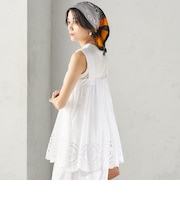 《予約》〈洗濯機可能〉Sohana: シフリー 刺繍 キャミソール ブラウス