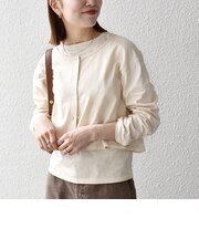 《予約》SHIPS any:〈洗濯機可能〉レイヤード ノースリー TEE × カーディガン セット
