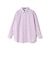 SHIPS Primary Navy Label:コットン タイプライター ビッグ シャツ （ライム/パープル）