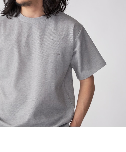 【WEB限定】SHIPS: ワンポイント ロゴ バーズアイ Tシャツ