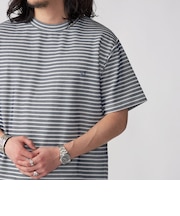 【WEB限定】SHIPS: ワンポイント ロゴ バーズアイ Tシャツ