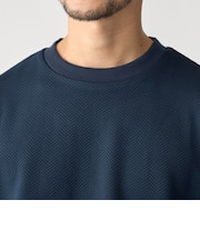 SHIPS: 膨れジャカード ヘリンボーン ショートスリーブ Tシャツ