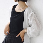 《予約》〈手洗い可能〉ミニシャギー 前後 2WAY スクエア ニット タンク