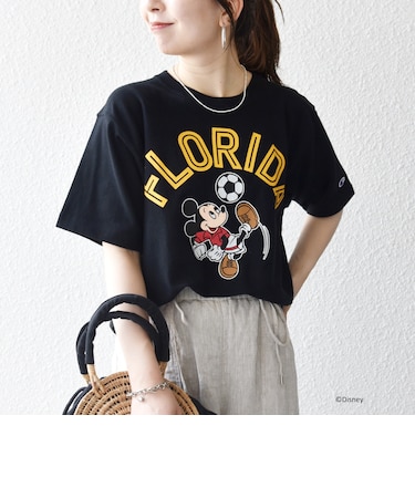 Champion:〈洗濯機可能〉ディズニー / グラフィック ロゴ ショート スリーブ TEE