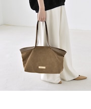 《予約》quaranciel: ロング ハンドル コンビ ワイド トート