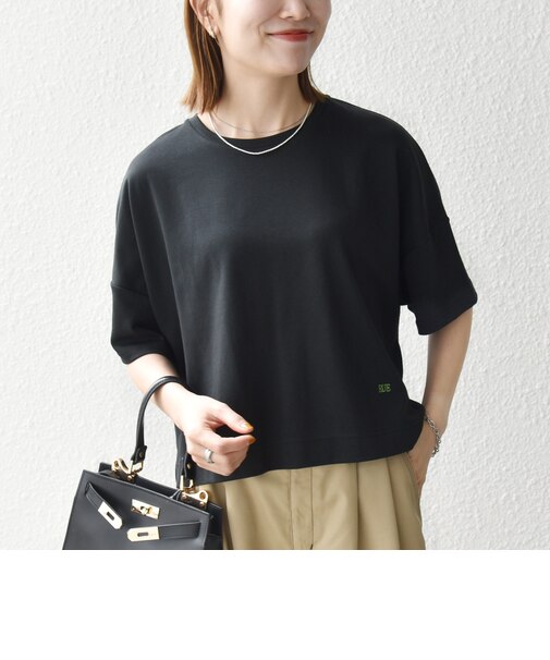 《予約》SHIPS any:〈手洗い可能〉リバークロス ハーフ スリーブ ワイド TEE