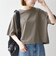 《予約》SHIPS any:〈手洗い可能〉リバークロス ハーフ スリーブ ワイド TEE