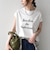 《予約》SHIPS Colors:〈接触冷感・UVカット〉フレンチスリーブ SOLENNE ロゴT◆