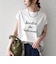 《予約》SHIPS Colors:〈接触冷感・UVカット〉フレンチスリーブ SOLENNE ロゴT◆
