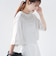 《予約》フラワー モチーフ カットワーク レース ショート スリーブ TEE