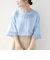 《予約》フラワー モチーフ カットワーク レース ショート スリーブ TEE