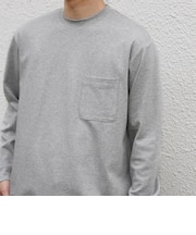 SHIPS any:〈接触冷感/UVカット〉ソフト スムース リラックス ポケット Tシャツ(ロンT)◆